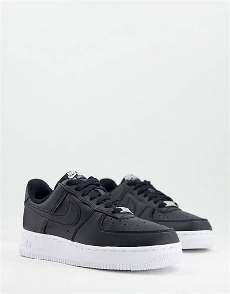 nike air force schwarz graues nikezeichen weiße sohle|Nike Air Force 1 schuhe.